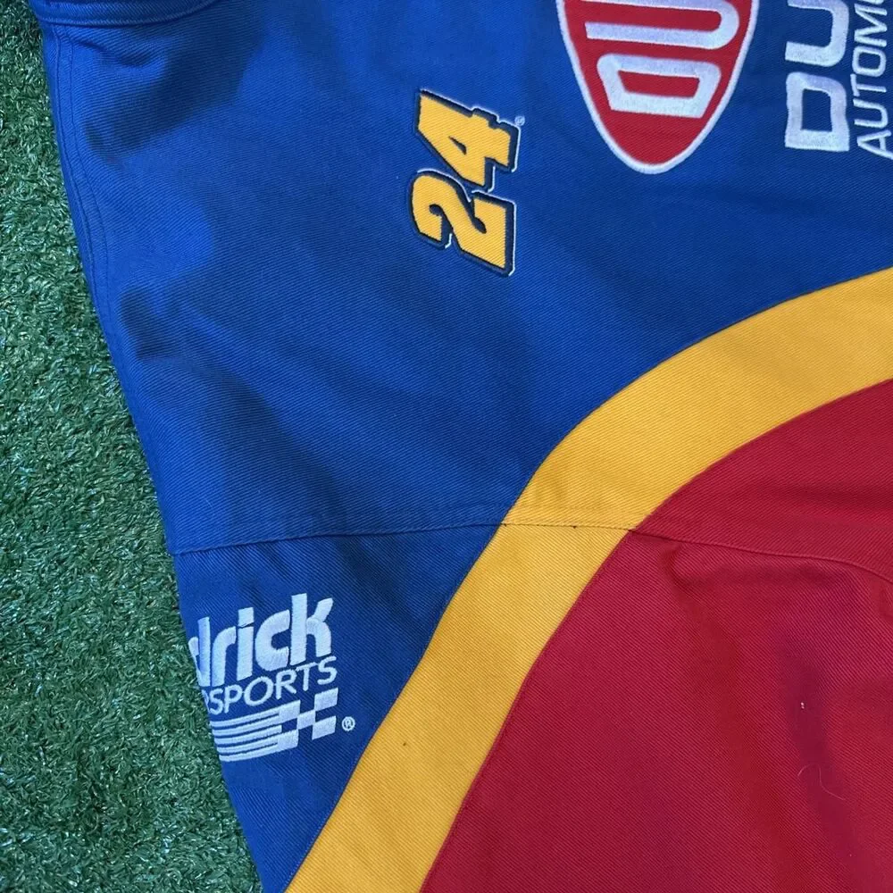 Vintage Chase Jeff Gordon Full Zip Jacket Men’s XL DuPont Red Blue Yellow 90s